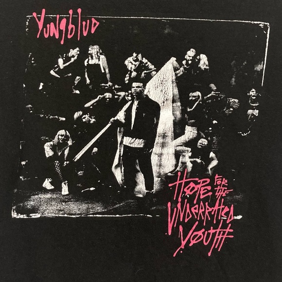 Yungblud L concert tee hope for the underrated  youth black white pink graphic - Picture 3 of 5